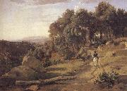 camille corot A view of the burner of Volterra Sweden oil painting artist
